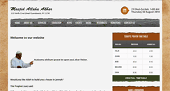 Desktop Screenshot of masjidallahuakbar.org